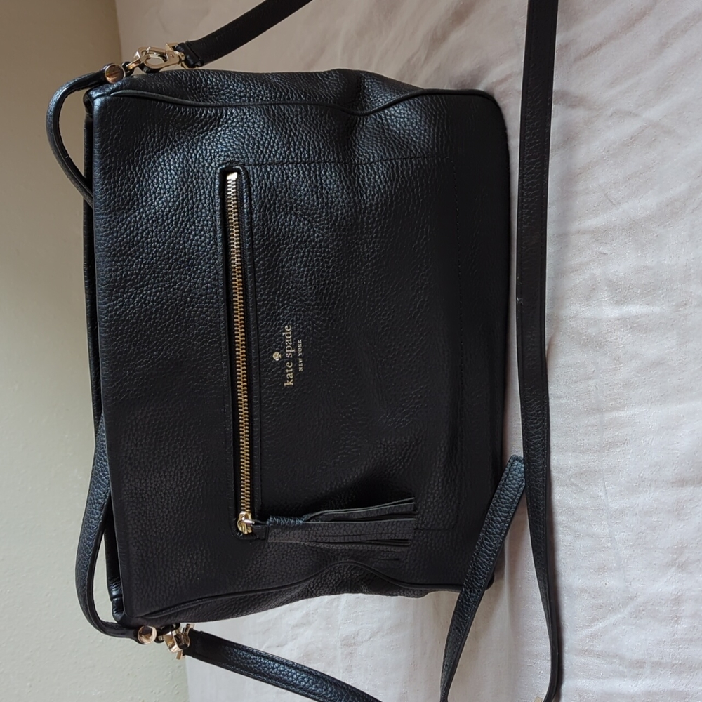 Original kate spade new york Crossbody Bag, 100% leather, black